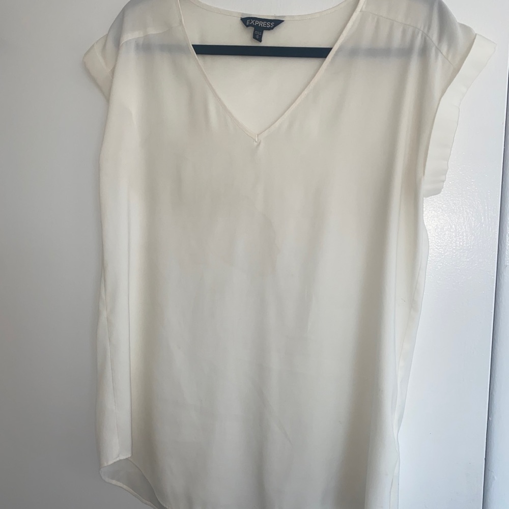 White Silky Express Top